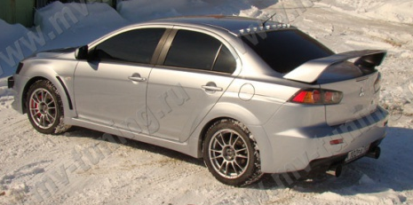 Козырек на заднее стекло с 9 зубьями для Mitsubishi Lancer X (2007-2016) купить недорого с доставкой в Тула