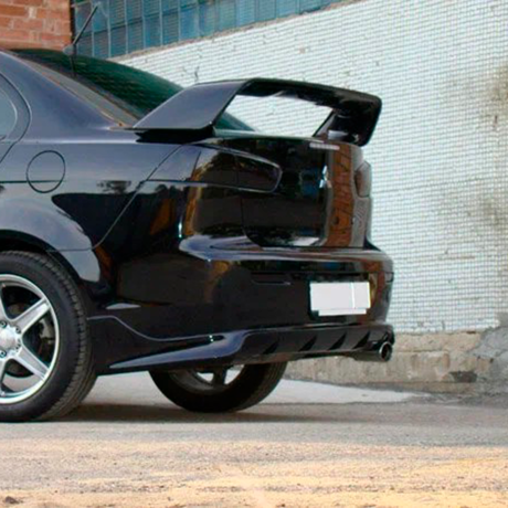 Накладка на задний бампер "Zodiak" для Mitsubishi Lancer 10 (2007-2016), 1 труба купить недорого с доставкой в Тула