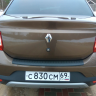 Защитная накладка на задний бампер Renault Logan (2004-2022 г.в.) купить недорого с доставкой в Тула