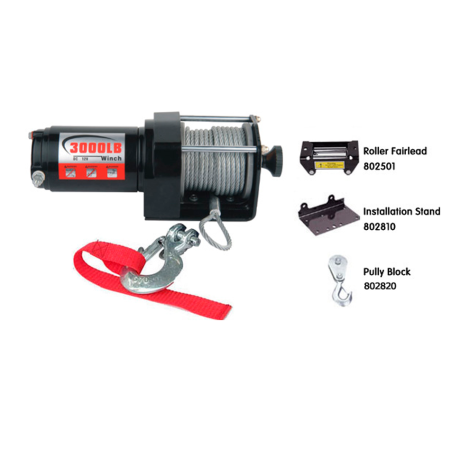 Лебедка для квадроцикла "Master Winch" PM3000, электрическая, 12В купить недорого с доставкой в Тула