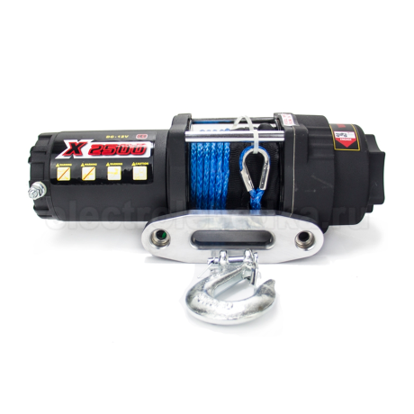 Лебедка для квадроцикла "Master Winch" Х2500S, электрическая, с синтетическим тросом, 12В купить недорого с доставкой в Тула
