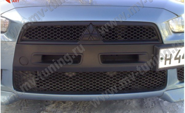 Воздуховоды радиатора в передний бампер (Цельные) var №1 для Mitsubishi Lancer X (2007-2010) купить недорого с доставкой в Тула