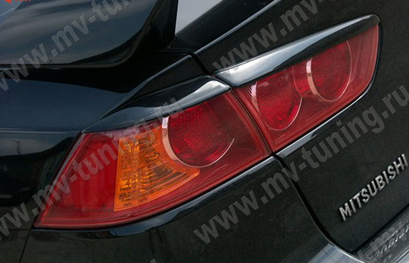 Накладки на задние фонари для Mitsubishi Lancer X (2007-2016) купить недорого с доставкой в Тула