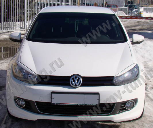 Накладки на фары (реснички) для Volkswagen Golf VI (2008-2012) купить недорого с доставкой в Тула