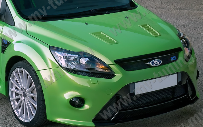 Жабры на капот в стиле "Focus RS" (текстурный пластик) для Ford Focus 2 (2004-2011) купить недорого с доставкой в Тула
